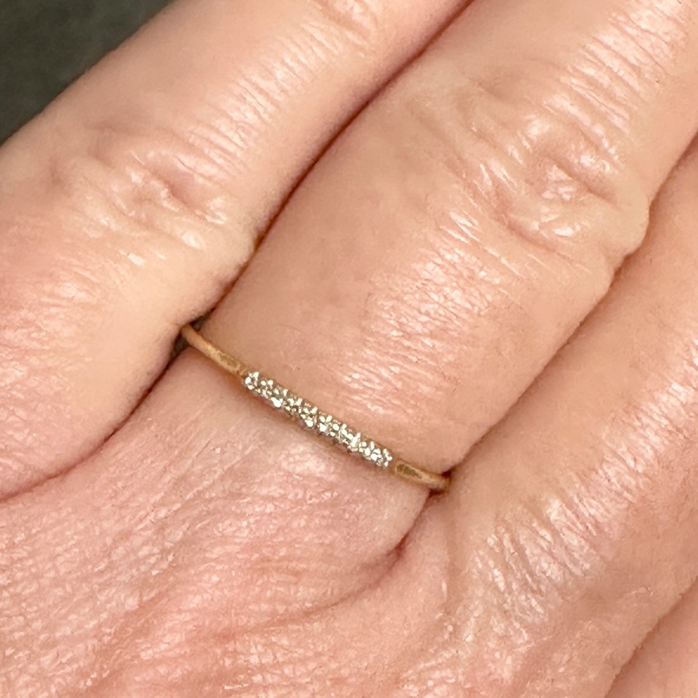 Kendra Scott 14k Gold Mika Diamond Ring - Size 6